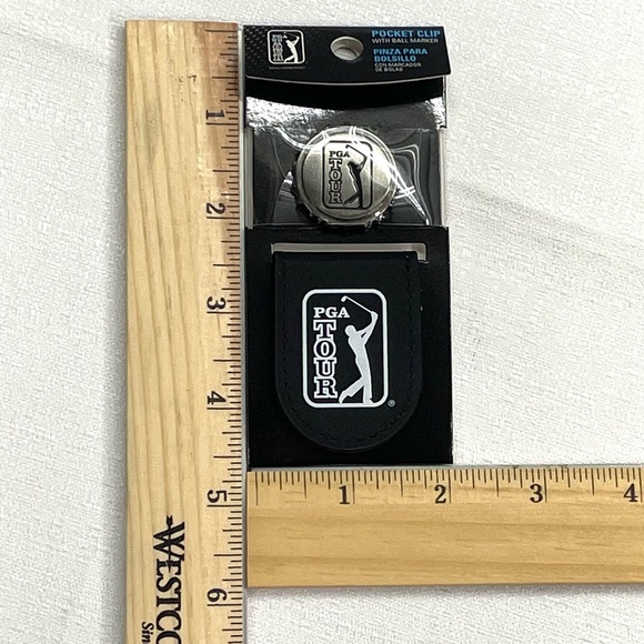 PGA Tour Golf Metallic Pocket Clip Unisex With Ball Marker Caviar Black New - Picture 6 of 16